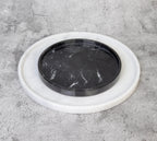 Gabriella – White Round Natural Marble Tray patinatwine