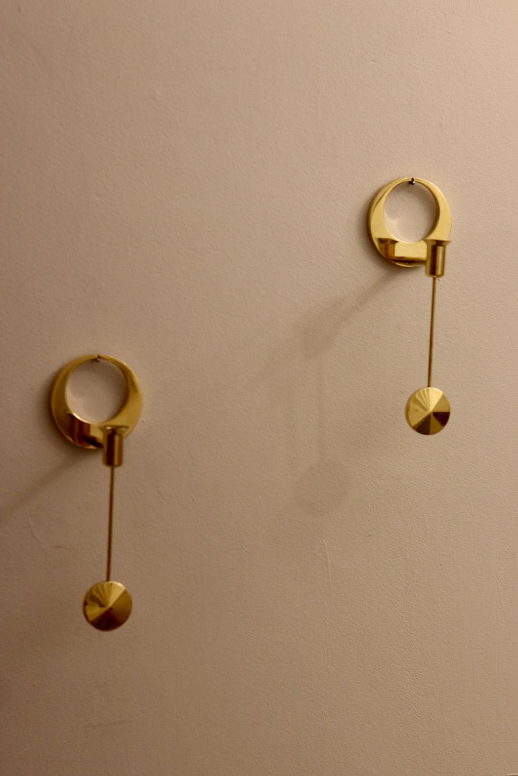 Pair of Vintage Swedish Brass sconces By Arthur Pe, Kolbäck