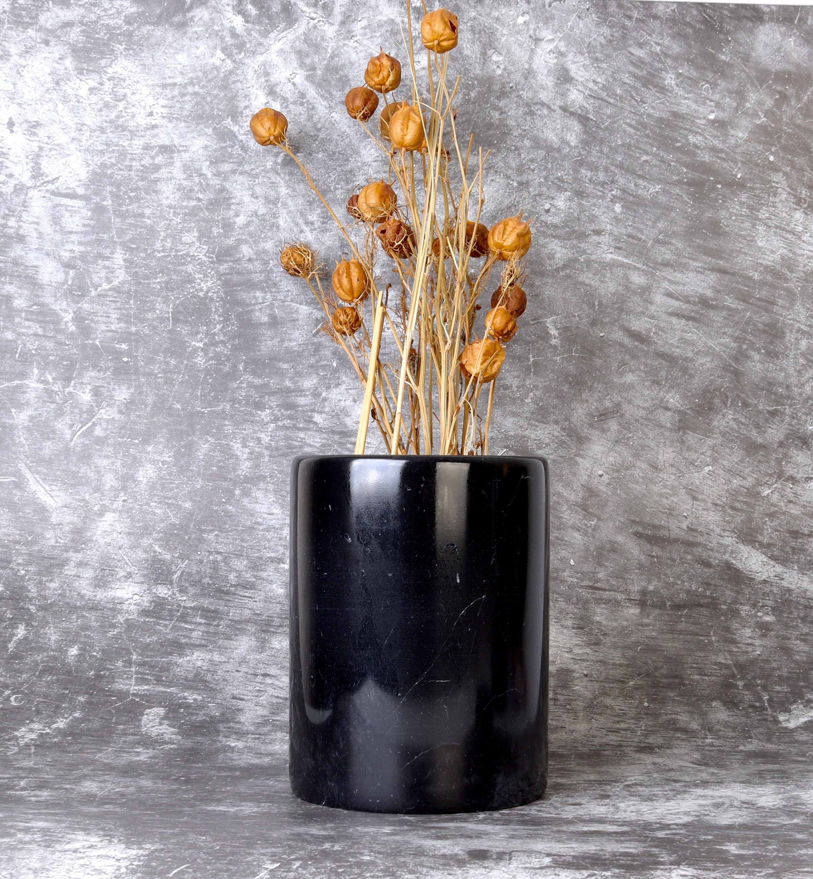 Julius –  Natural Marble Canister | Wine Cooler | Vase patinatwine