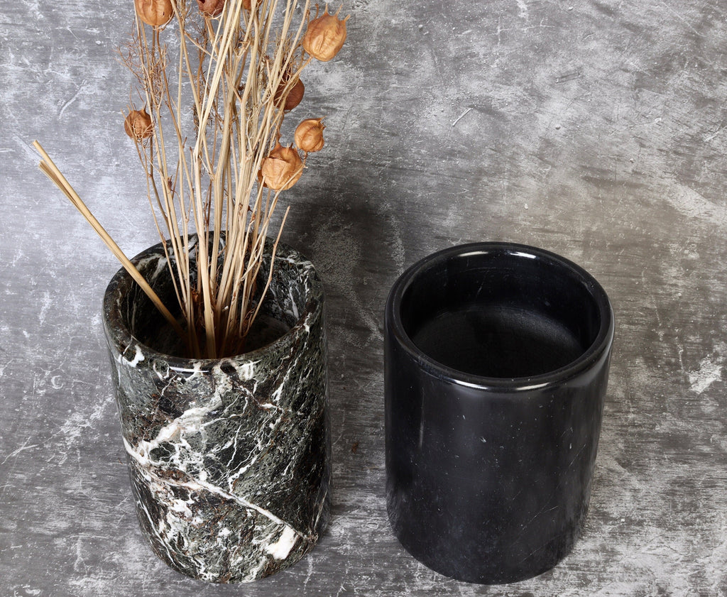 Julius –  Natural Marble Canister | Wine Cooler | Vase patinatwine