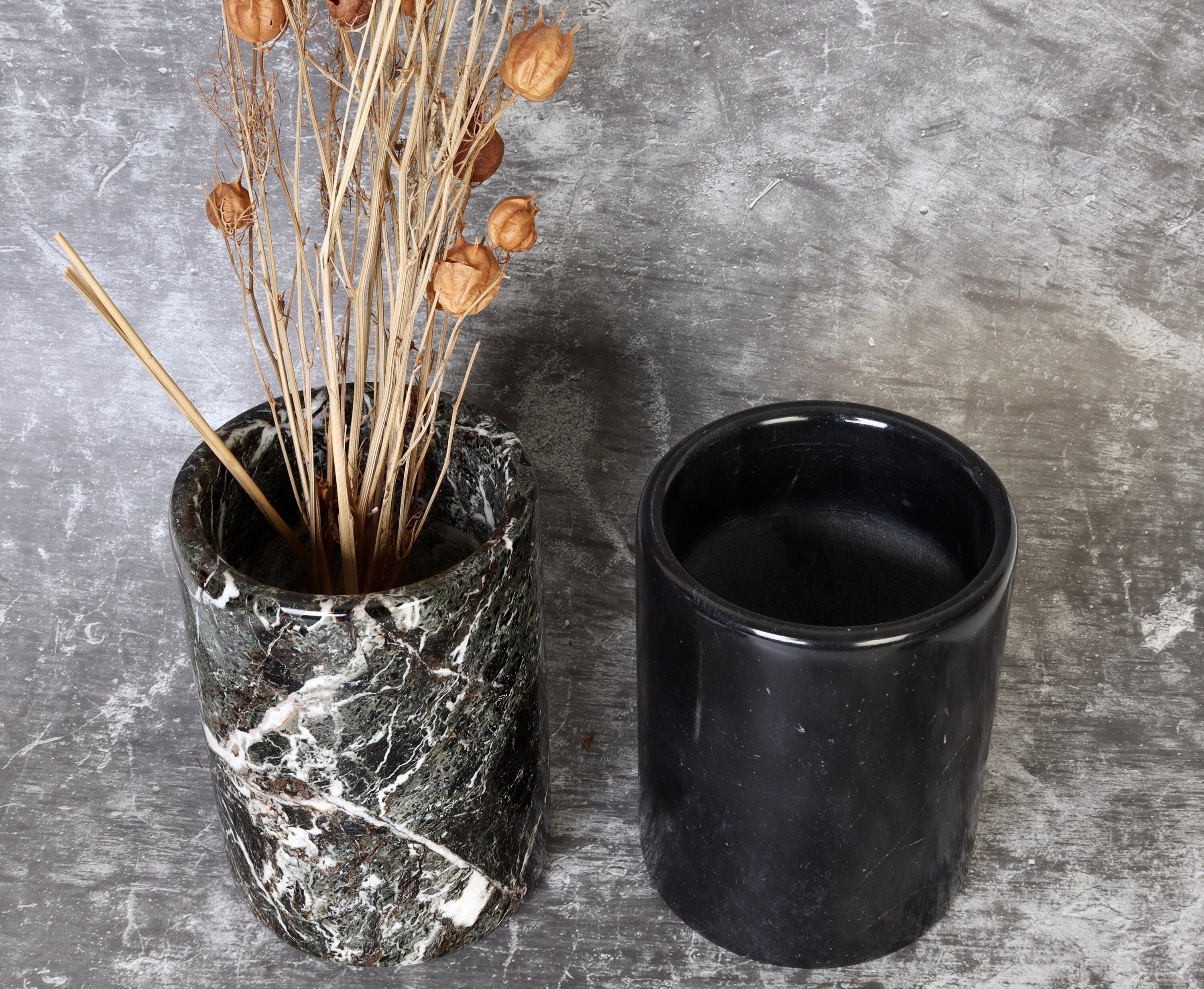 Julius –  Natural Marble Canister | Wine Cooler | Vase patinatwine