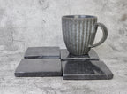 Madeji – Black Square Natural Marble Coasters - set of 4 patinatwine
