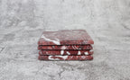 Madeji – Red Square Natural Marble Coasters - set of 4 patinatwine