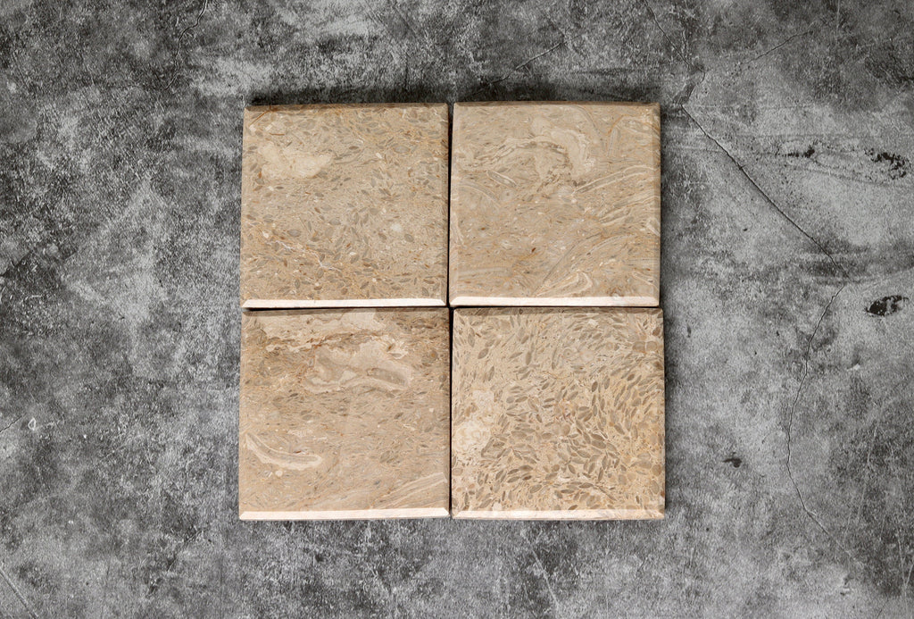 Madeji – Travertine Coasters - set of 4 patinatwine