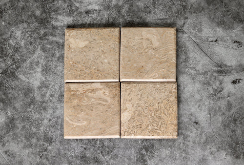 Madeji – Travertine Coasters - set of 4 patinatwine