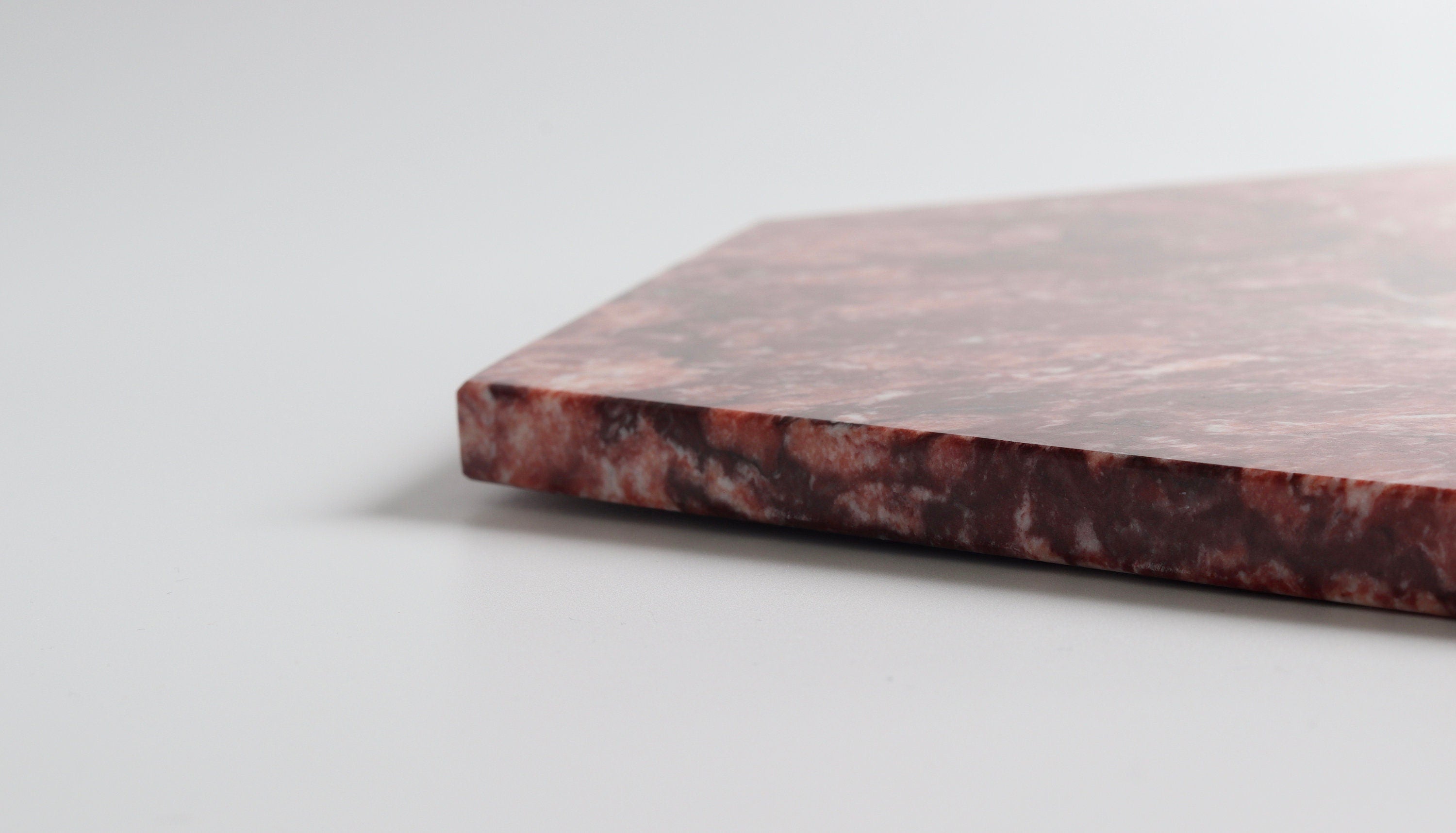 Pink Hexagonal Natural Marble Serving Tray | 30 x 25 cm patinatwine