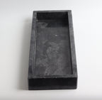 Salvatore – Black Rectangular Natural Marble Tray | L 30cm W 15cm H 5cm | 2.5kg approx. patinatwine