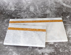 Salvatore – White Rectangular Natural Marble Serving Tray patinatwine