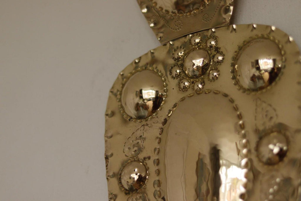 SINGLE Mid Century Swedish Brass Sconce