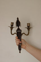 SINGLE Mid Century Gustavian Style  Brass Sconce