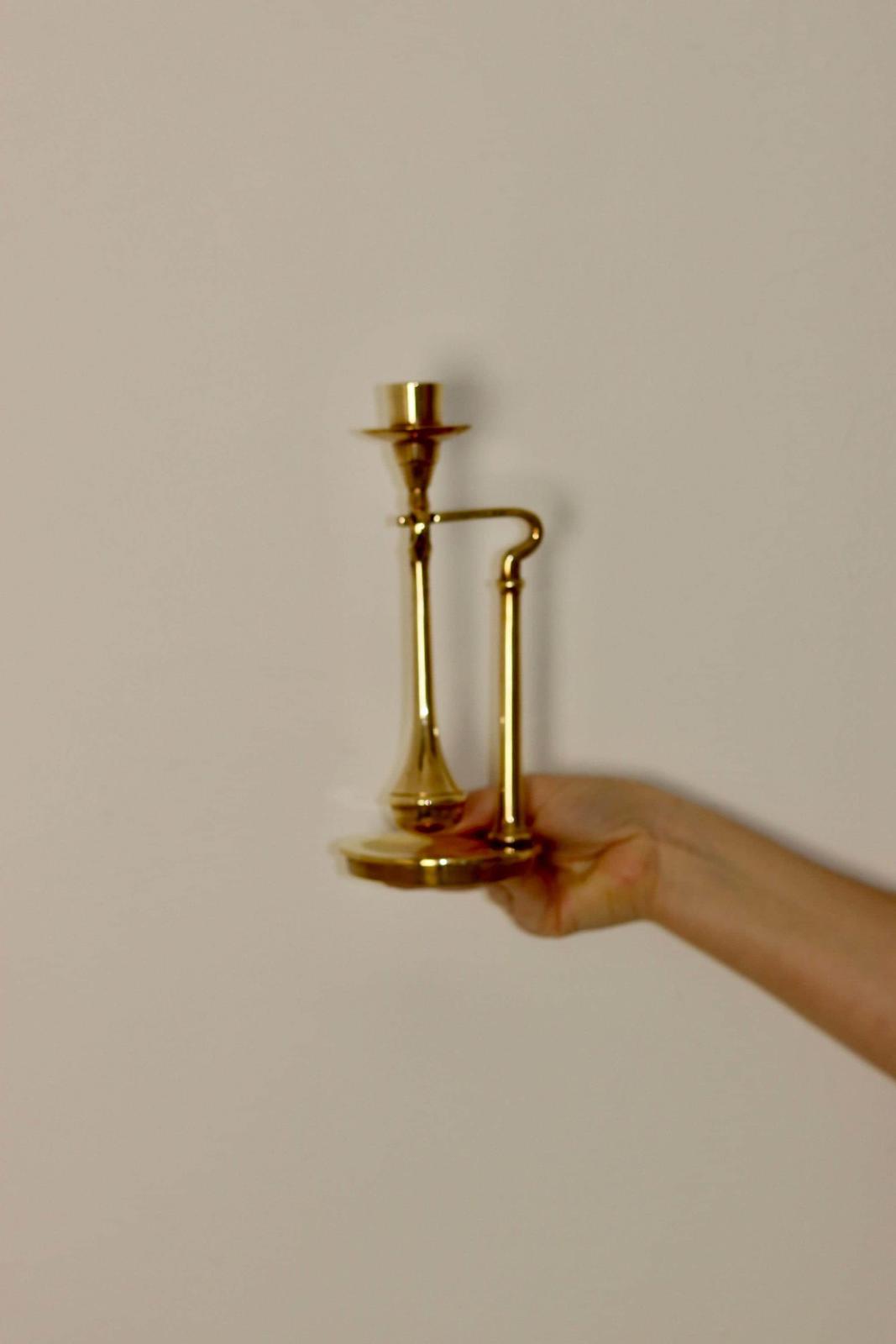 Swedish Brass Candleholder by Scandia circa 1970