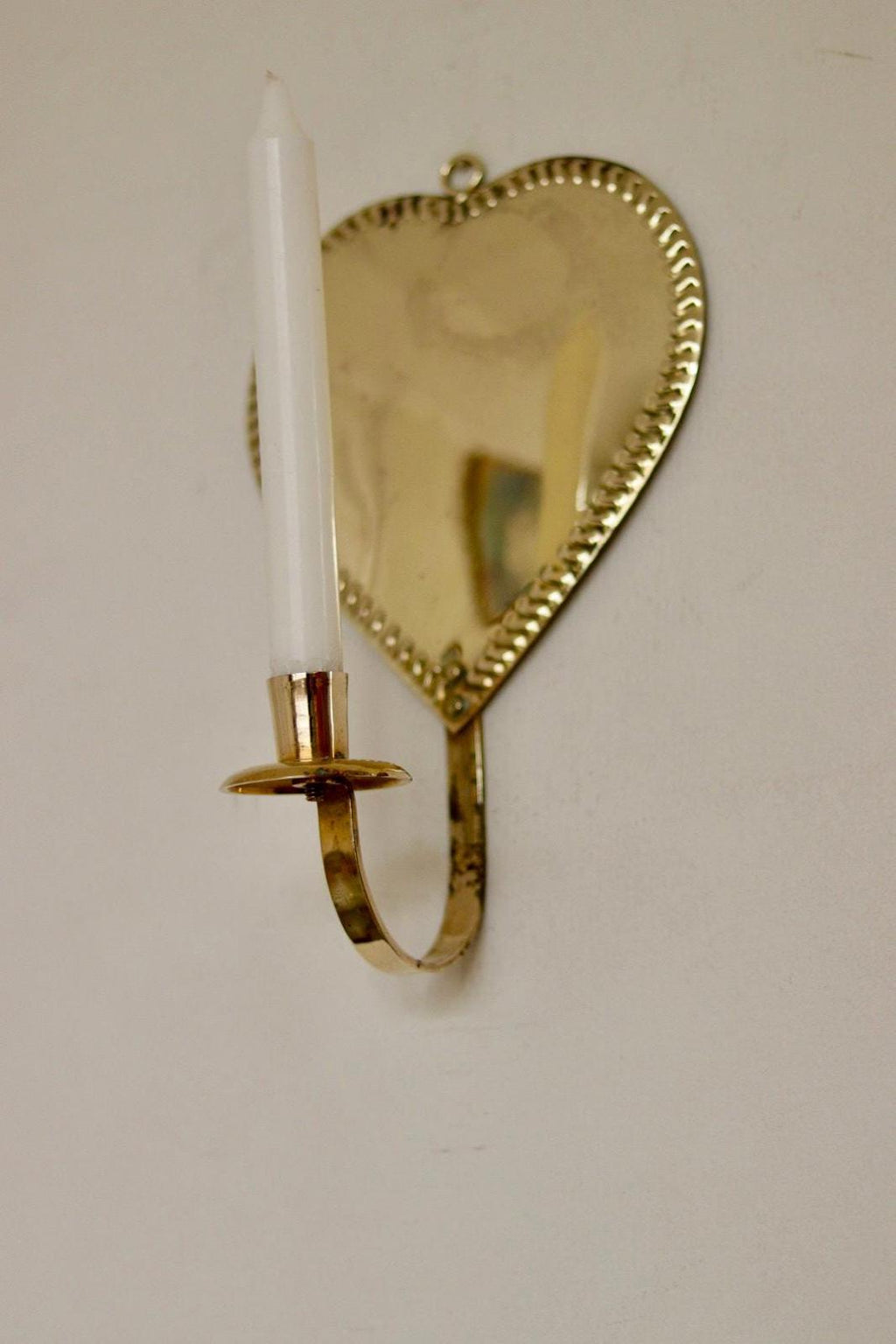 SINGLE Mid Century Swedish Brass Sconce