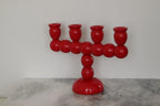 Four-Arm Swedish Bobbin Candelabra
