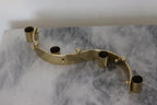 Modernist Style Curved Metal Candle Holder