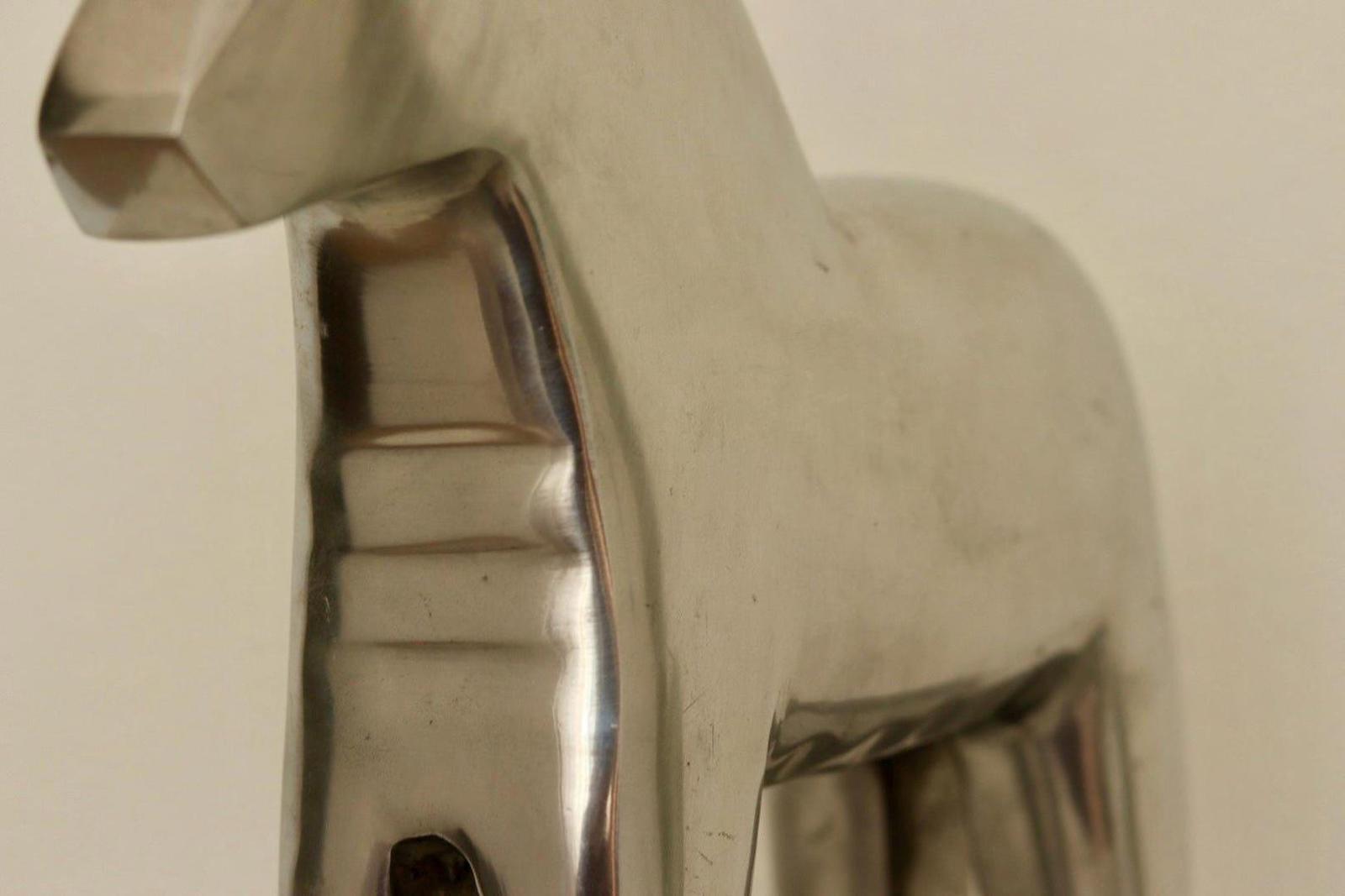 Swedish Vintage Pewter/Chrome Dala Horse