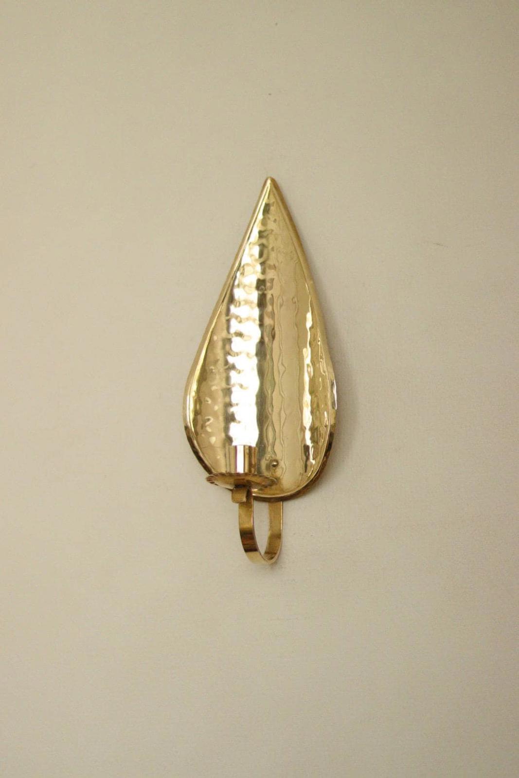 SINGLE Mid Century Swedish Brass Sconce