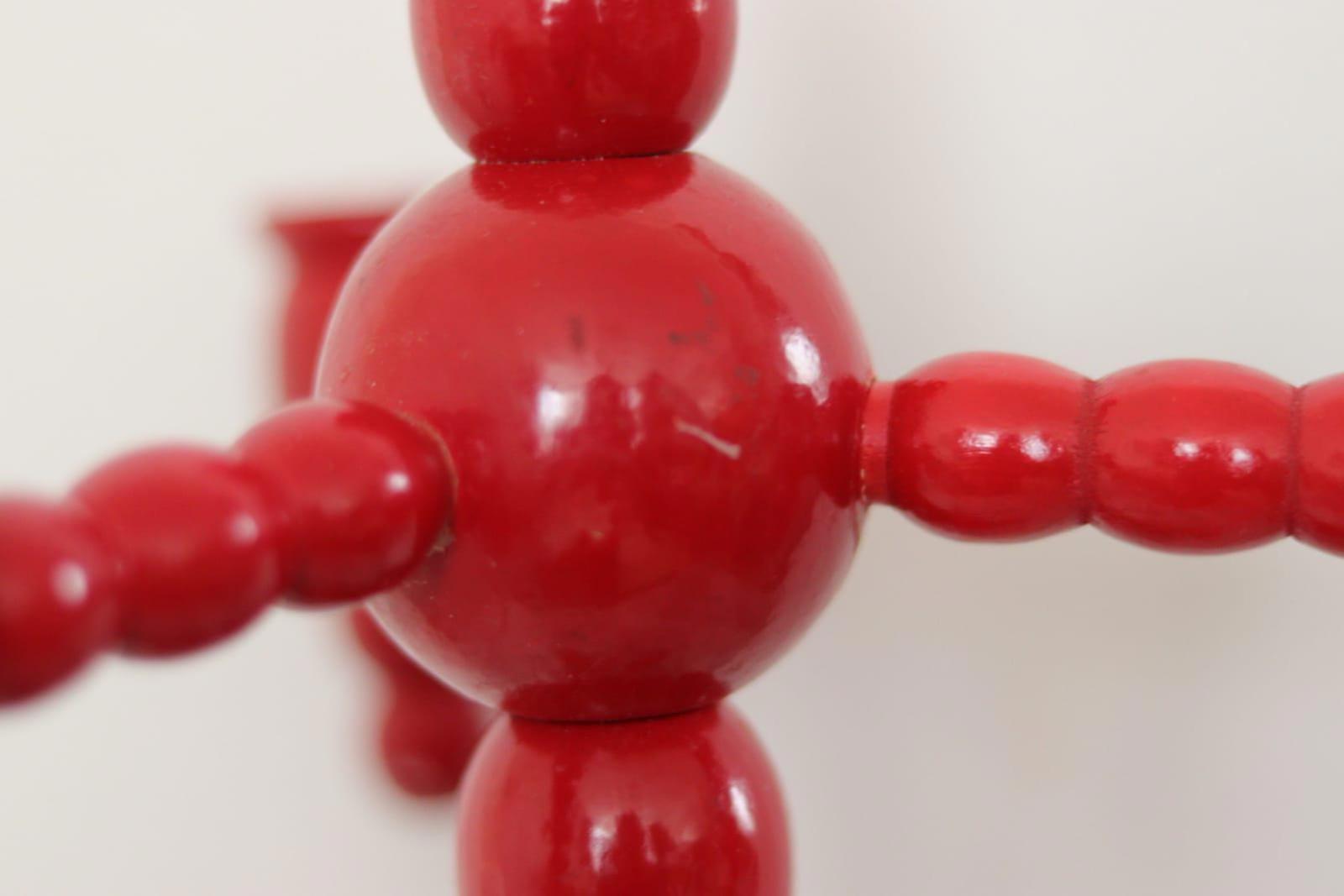 Three-Arm Swedish Bobbin Candelabra