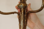 SINGLE Mid Century  Gustavian Style Brass Sconce