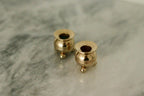 Pair of Mid-Century Swedish Brass Candle Holders by Skultuna