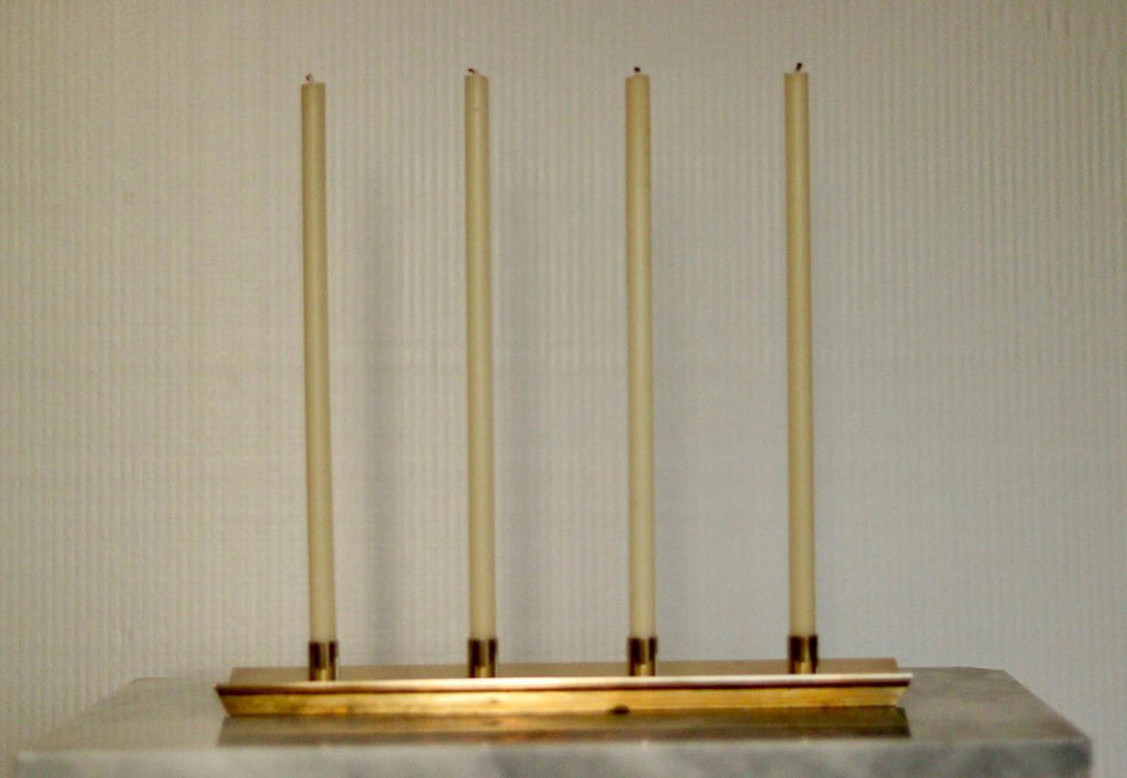 Mid-Century Swedish Brass Candelabra by Pierre Forsell for Skultuna
