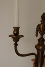 SINGLE Mid Century  Gustavian Style Brass Sconce