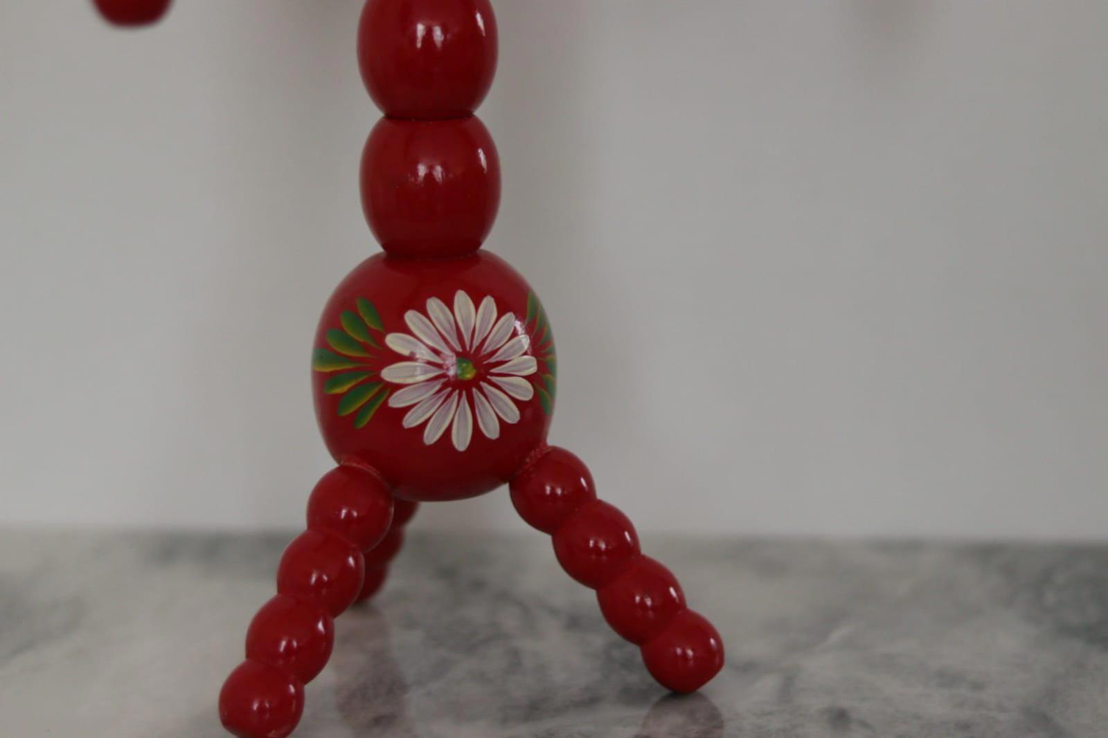 Three-Arm Swedish Bobbin Candelabra