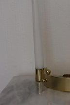 Modernist Style Curved Metal Candle Holder