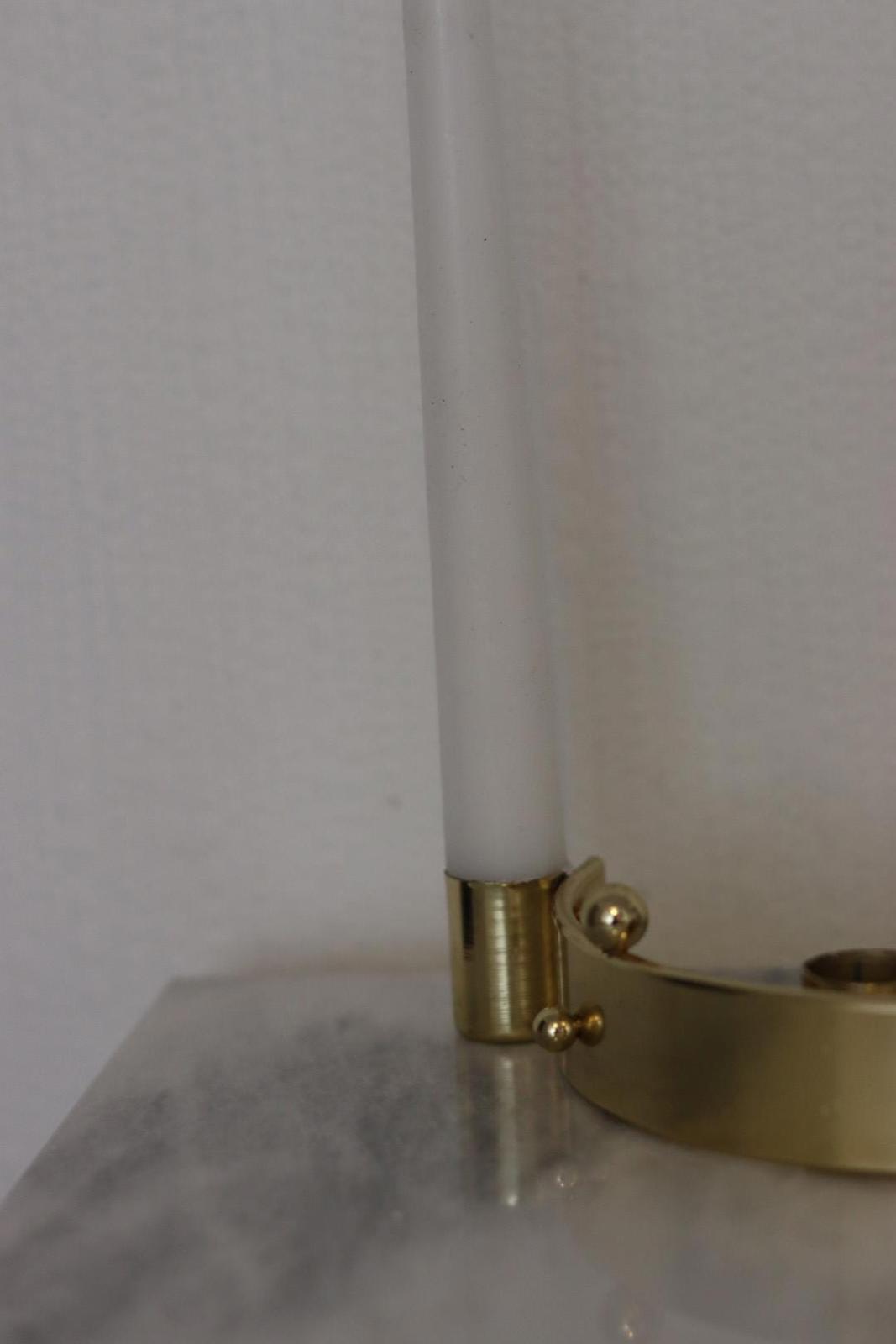 Modernist Style Curved Metal Candle Holder