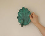 SINGLE Mid Century Swedish Brass Sconce in Verdigris Finish