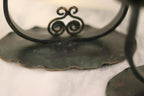 Pair of Swedish Vintage Candle Holders – Handcrafted Lotus-Style