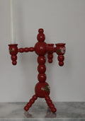 Three-Arm Swedish Bobbin Candelabra