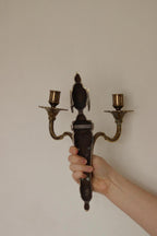 SINGLE Mid Century Gustavian Style  Brass Sconce