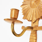 Pair of Mid-century Swedish Bronze Sconces "Knife in North Star"
