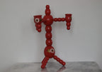 Three-Arm Swedish Bobbin Candelabra
