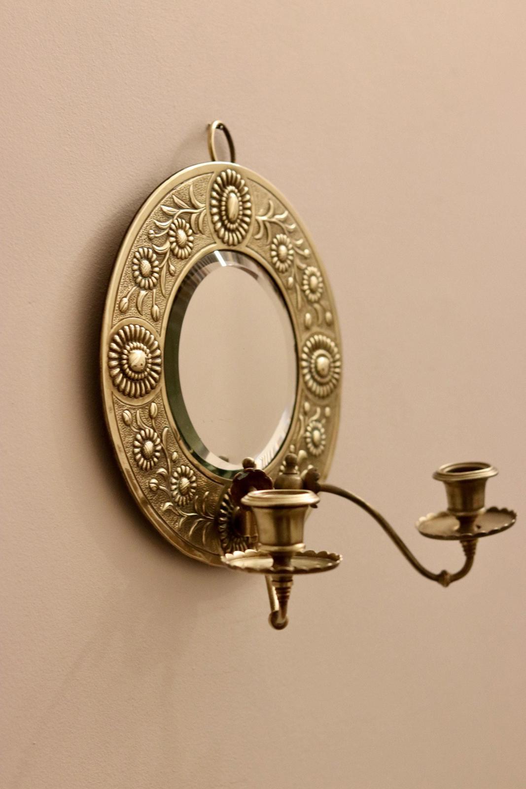 Antique Aesthetic Movement Brass Sconces C1880