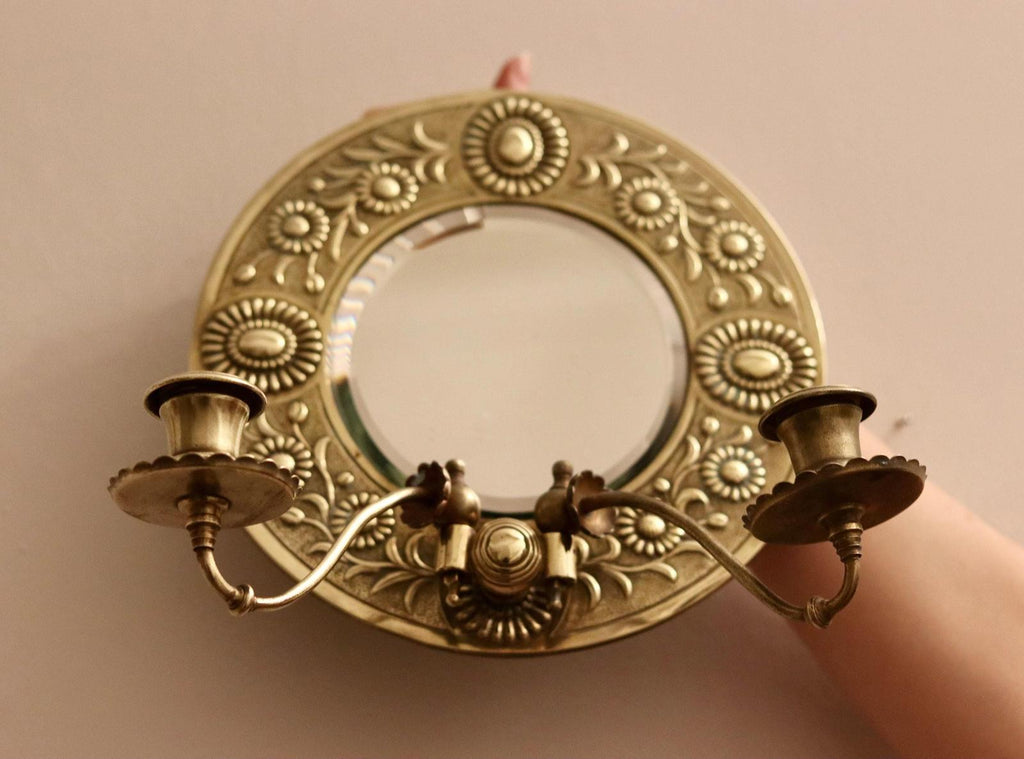 Antique Aesthetic Movement Brass Sconces C1880