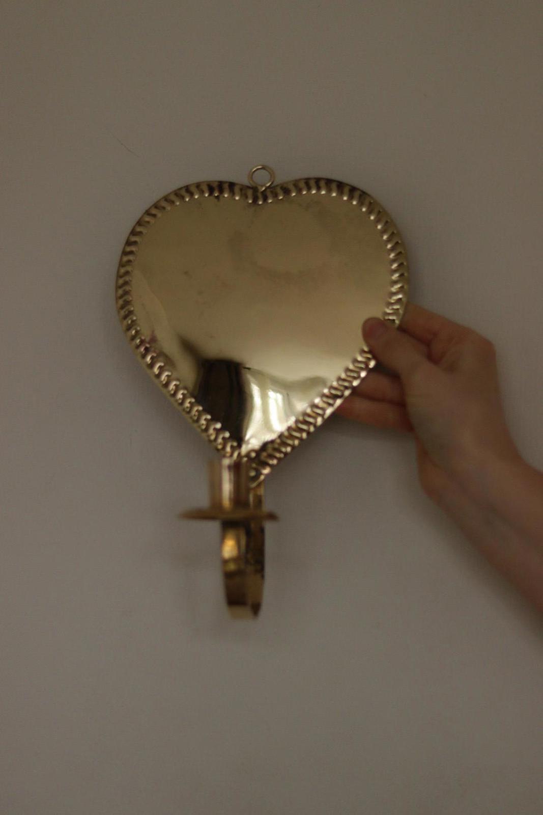 SINGLE Mid Century Swedish Brass Sconce