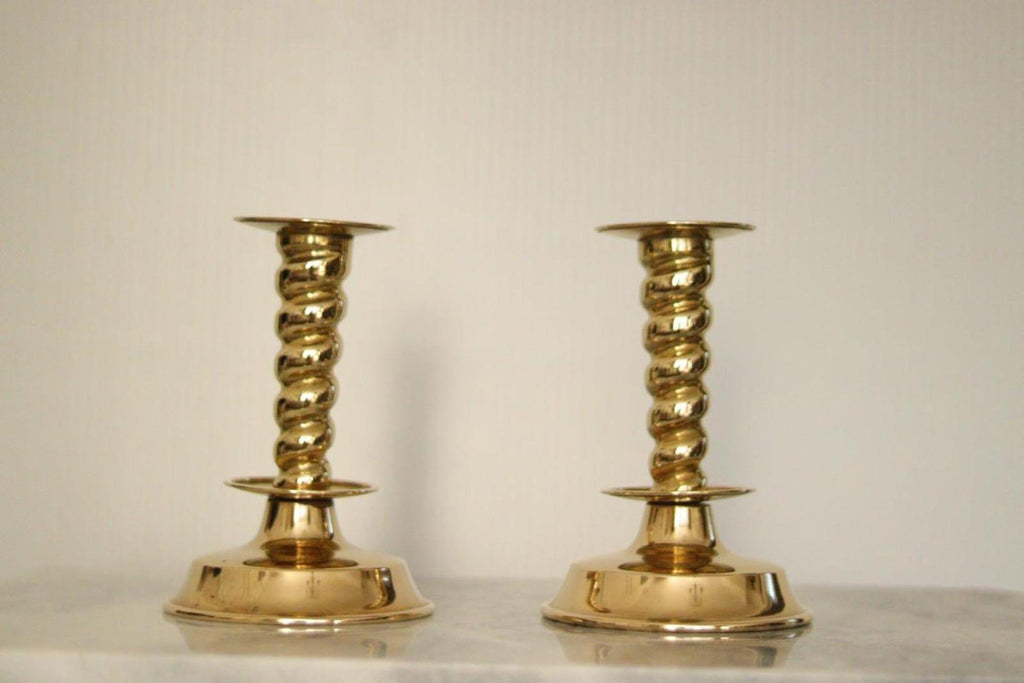 Pair of Swedish Mid-Century Candlestick Holder
