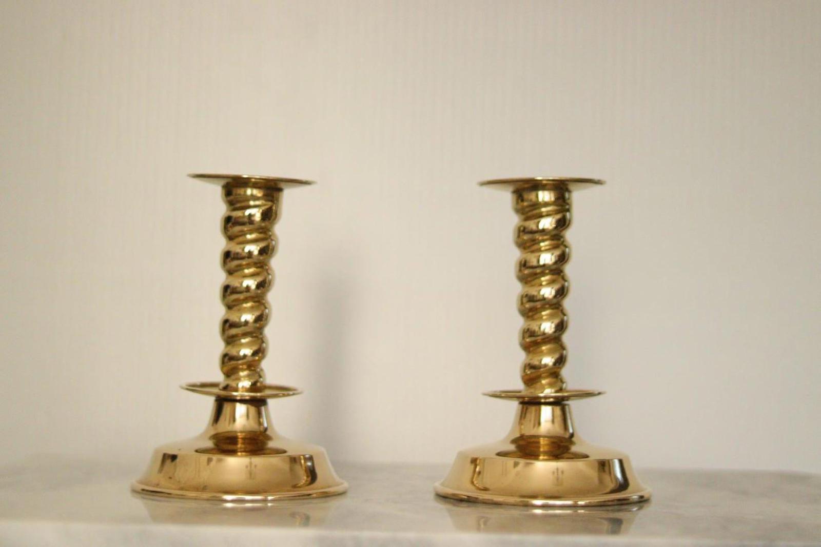 Pair of Swedish Mid-Century Candlestick Holder