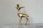 Vintage Brass Stag Candlestick holder