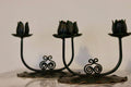 Pair of Swedish Vintage Candle Holders – Handcrafted Lotus-Style