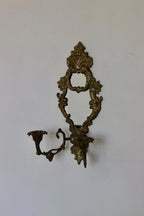 Mid Century Swedish Brass Sconce with Mirror