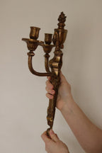 SINGLE Mid Century  Gustavian Style Brass Sconce