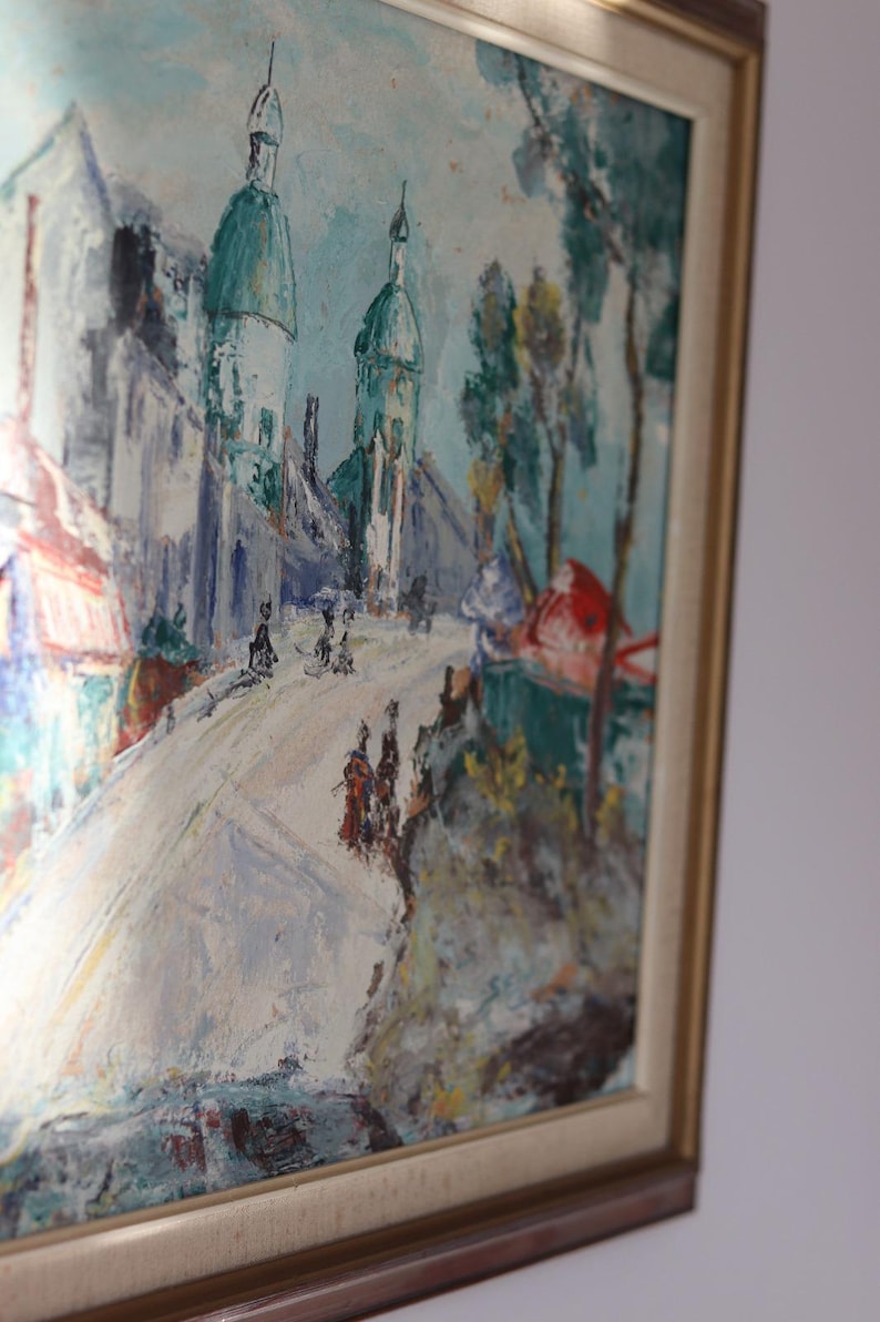 Swedish modernist Oil On Canvas by Sven Dolf "Eastern Dilemma"- Vintage & Framed