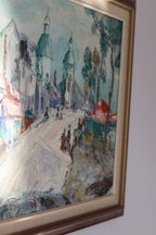 Swedish modernist Oil On Canvas by Sven Dolf "Eastern Dilemma"- Vintage & Framed