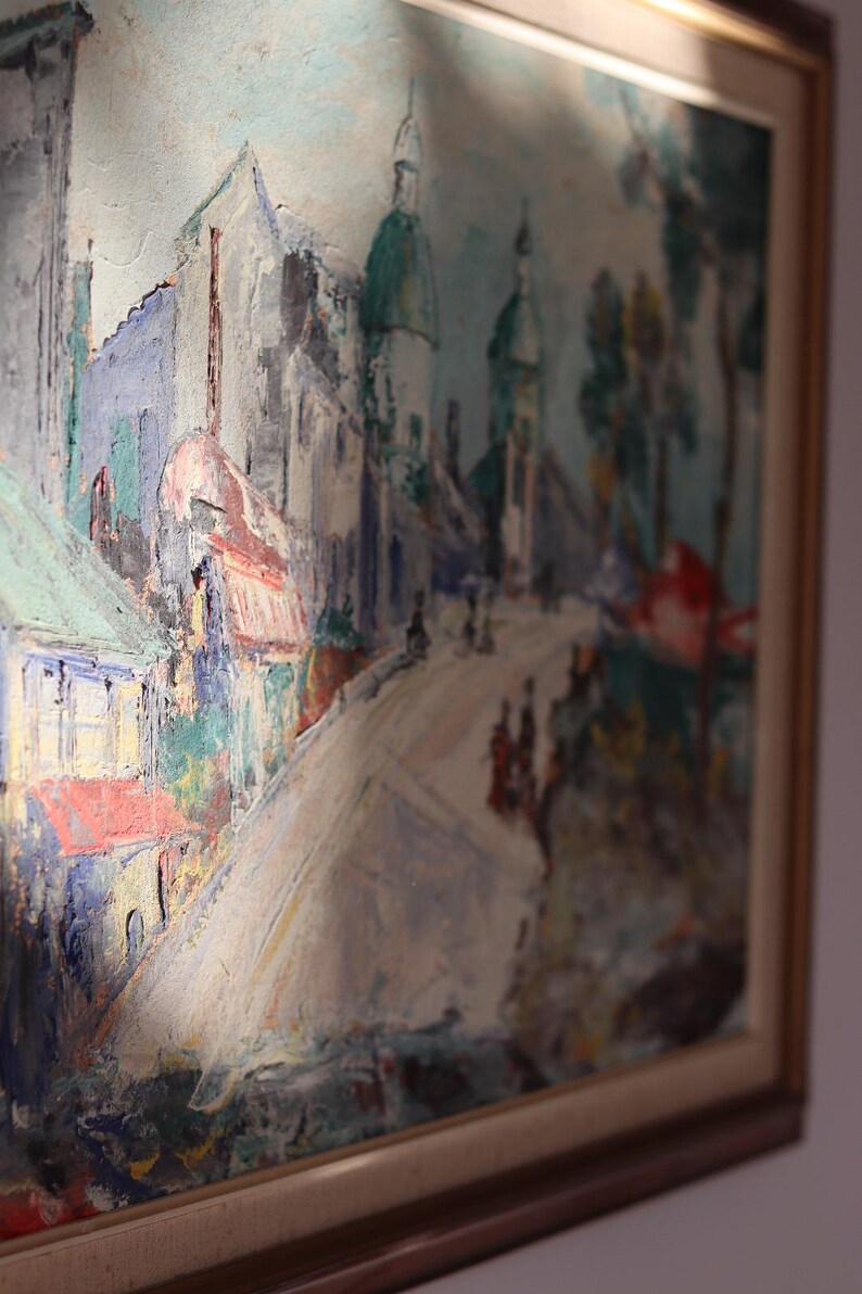 Swedish modernist Oil On Canvas by Sven Dolf "Eastern Dilemma"- Vintage & Framed