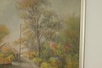 Original Canvas Oil Painting Besvärsgatan by Georg Hult Oskarshamn 46x 62 (approx 18x24 in)