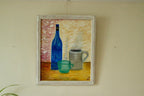 Swedish Mid-Century Oil on Canvas " Still life" Vintage and Framed