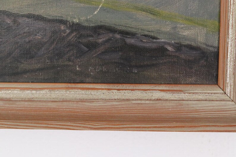Original Mid Century Swedish Oil on Canvas – “Parisen” by L. Norberg – Vintage & Framed 53 × 45 cm (20.9" × 17.7")