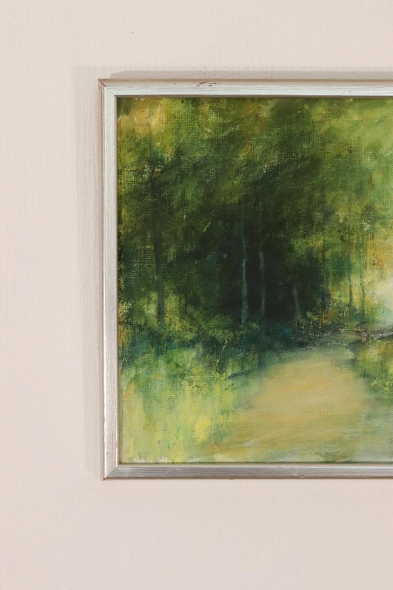 Original Swedish Oil on Canvas – “Forest Path” by U. Hardner – Vintage & Framed – 44 × 36 cm (17.3" × 14.2")